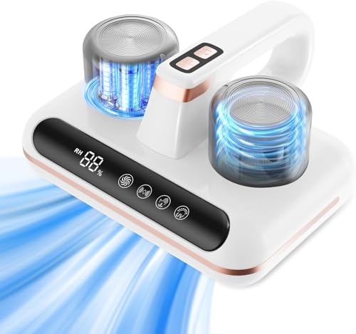Blinme Mattress Vacuum Cleaner, 20000pa Ultrasonic & UV-C Light Bed Vacuum Cleaner, LED Screen Hand Held Vacuum Cordless with HEPA Filtration, Rechargeable Portable Dual Gear Dust Mite Cleaner