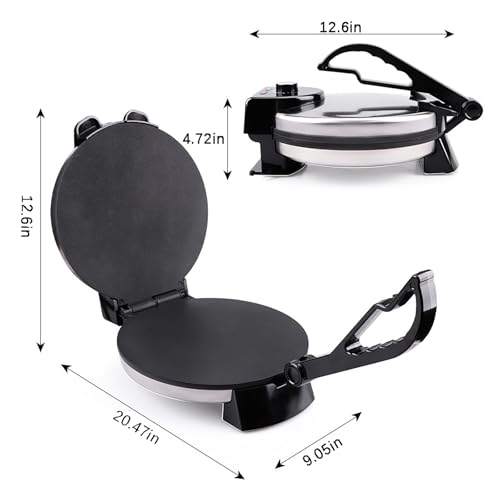 Presse chapati antiadhésive électrique 2000W avec température réglable - 3
