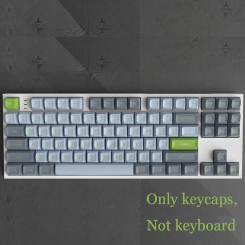 Image of Guffercty kred SA Profile PBT Keycaps,172 Set Double Shot Durable Keycaps for Custom Mechanical Keyboard Mod Fit 60% 100% Layout for Gamers Typists (Lime)