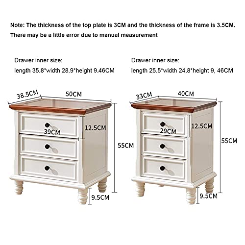 Commode de chevet design luxe en bois massif de qualité supérieure pour lit