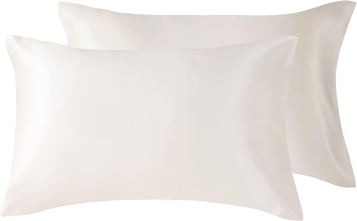 Love's cabin Silk Satin Pillowcase for Hair and Skin (Ivory