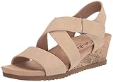 LifeStride Womens Sincere Wedge Sandals Bone/Tan 7.5 M