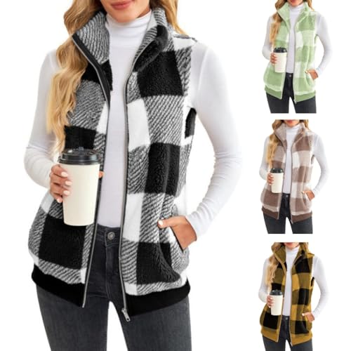Stylish Women's Vest Coat Zipper Tops with Pockets Vintage Sleeveless Outerwear - Image 5