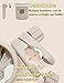 3-in-1 Stroller Cup Holder, Baby Stroller Accessories with Bottle Holder, Phone Mount, and Drink Caddy for Strollers, Perfect for Parents on The Go (Beige)