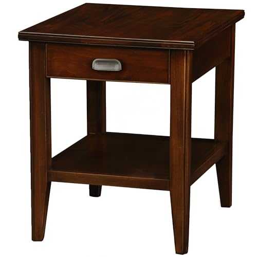 Image of Leick Home Laurent End Table, 24 inch, Chocolate Cherry