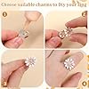Jxiwfvl 40 Pieces Flat Ring Base for Jewelry Making, 12mm Adjustable Ring Blank Rings Settings for DIY Craft Supplies Silver and Gold #2