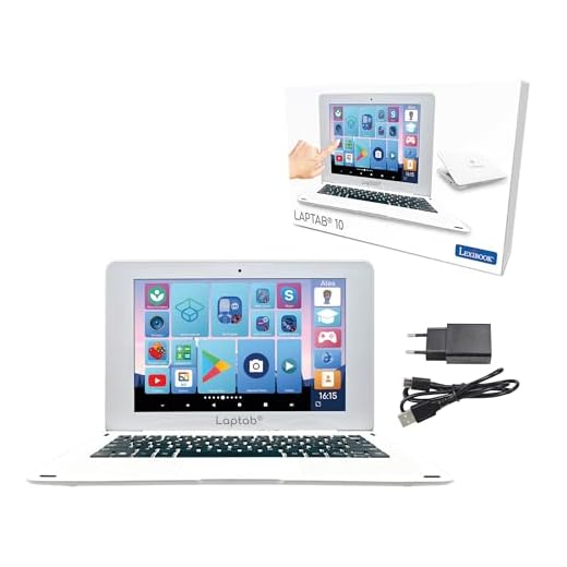Lexibook, LAPTAB® 10, Ordinateur Portable avec écran Tactile, pour Toute la Famille, Contenu éducatif et ludique, Fonctionne sous Android™, Contrôle Parental, Ultra Fin et léger, LT10FR