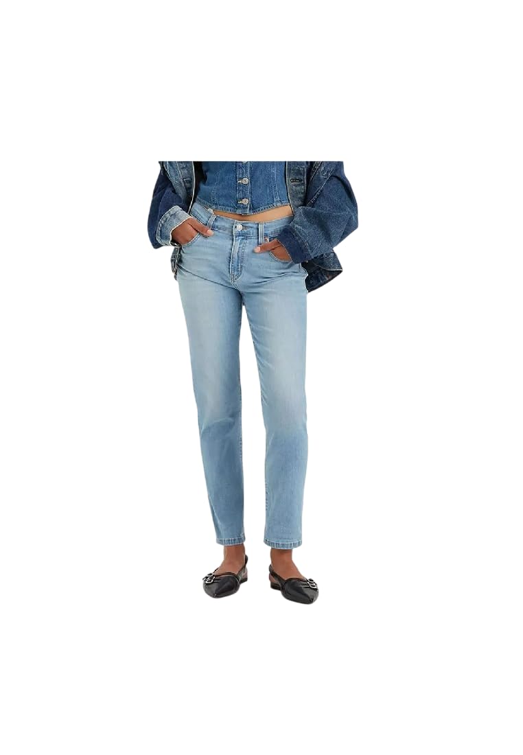 Levi's Women's Mid Rise Boyfriend Jeans, Lapis Gem, 26W / 27L