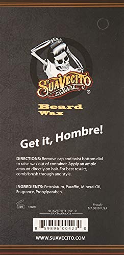 Suavecito Beard Balm Wax Neutral Scent Stick Conditions & Tames All Hair Types Portable Travel Size #TOP2