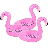 Inflatable Drink Holder 3 Pack Flamingo Drink Pool Floats Cup Holders for Summer Pool Party, Variety Shape to Choose