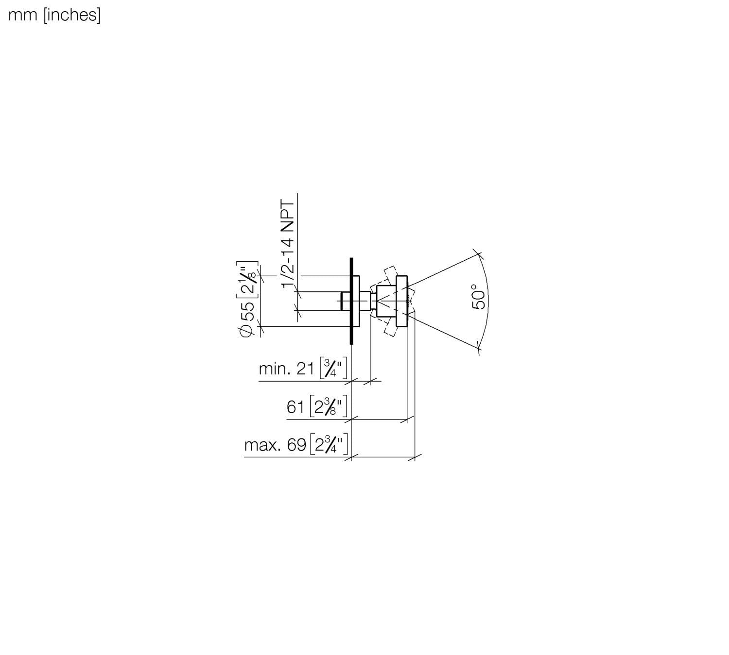 Dornbracht 28518979-33 Body Spray Without Volume Control In Black Ma