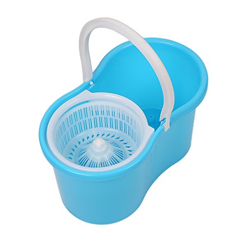 Set Eimer und Wischmopp aus Mikrofaser, zerlegbarer Eimer und magischer Mopp, 360 ° drehbar, mit austauschbarem Besen – Bild 4