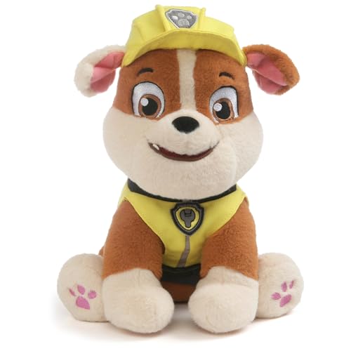 GUND Paw Patrol Rubble in Uniform Plush Stuffed Animal Dog, Yellow, 9
