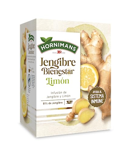 Hornimans Infusión de Jengibre con Limón 100% Natural | 15 bolsitas | Sin Teína