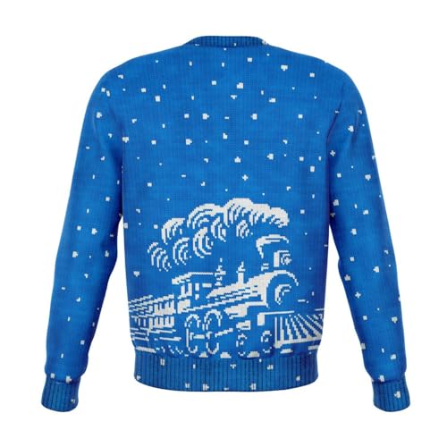 Steam Train Snow Blue Sweatshirt, alternative view 1