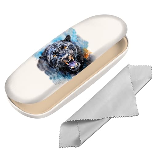 Image of Eyeglasses Case Hard Shell Protective Case for Glasses Eyeglass Box with Cleaning Cloth for Boys Men Man Cute Aesthetic