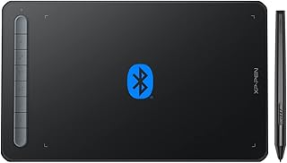 XPPen ペンタブ Bluetooth ワイヤレス接続 8x5インチ X3ペン 傾き検知 ペンタブレット 板タブ スマホ対応 イラスト テレワーク お絵描ソフト付 iPhoneのibisPaint Android Windows Mac Chromebookに対応 Deco MW ブラック