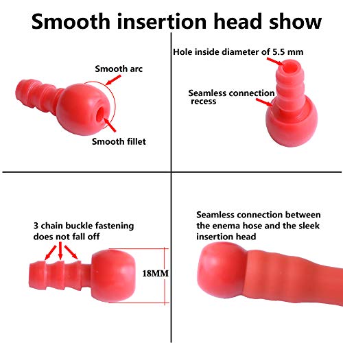 Image of Enema Hose Reusable,Shower Anal Douche Nozzle for Men and Women,Enemas Tubing Anal Cleaning 59in with Beads