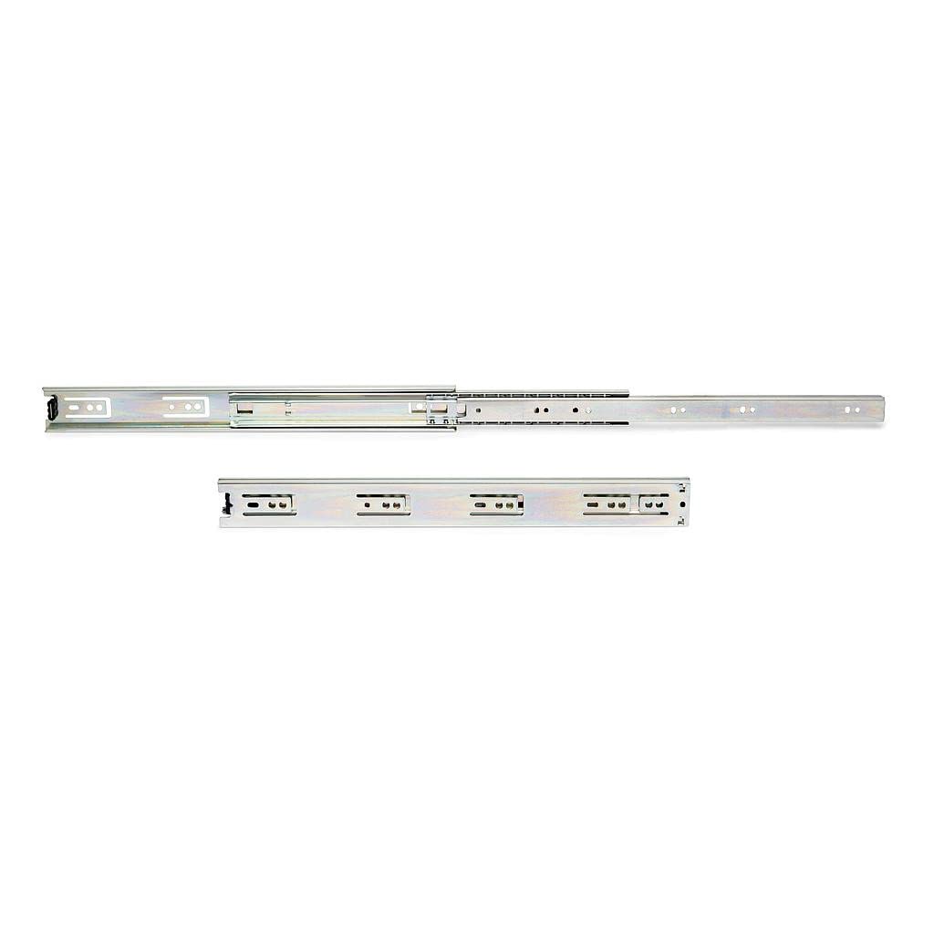 Emuca - Set of full extension ball bearing runners/slides 1,77x9,8 inch (45mm x 250mm) for drawer, 77,16 lb (35 kg)