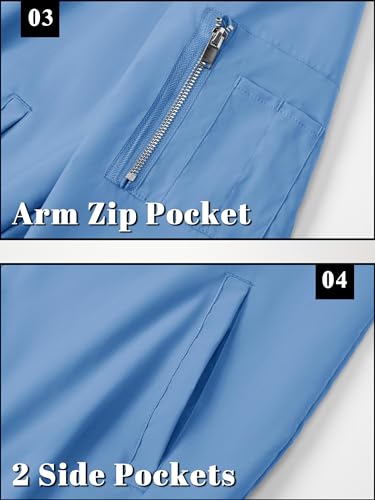 Image of TACVASEN Men's Lightweight Jacket Casual Spring Fall Windbreaker Bomber Zip Up Coat with Pocket