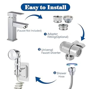 Sink Sprayer Attachment for Faucet kitchen Bathroom Onoff Handheld Shower Head with Flexible Hosefaucet Aerator  Diverter Valvefor Hair Washing Pet Dog Shower  Cucciolini Doodles Sink sprayer attachment for faucet kitchen bathroom onoff handheld shower head with flexible hosefaucet aerator  diverter valvefor hair washing pet dog shower   cucciolini doodles