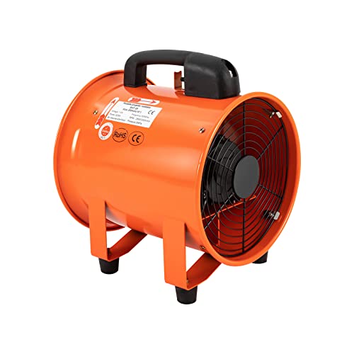 Ventilador extractor de aire de 10 pulgadas con ducto de PVC de 16 pies - Ventilador de extracción y ventilación para cocina, talleres y almacenes, con alta velocidad de flujo de aire para garajes y fábricas miniatura 2