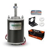 12V/24V DC Motor 30W mit 38mm Gewindewelle | 3500/7000 RPM Permanentmagnetmotor | Leiser Elektromotor für DIY & Generatoren,inklusive Motorhalterung