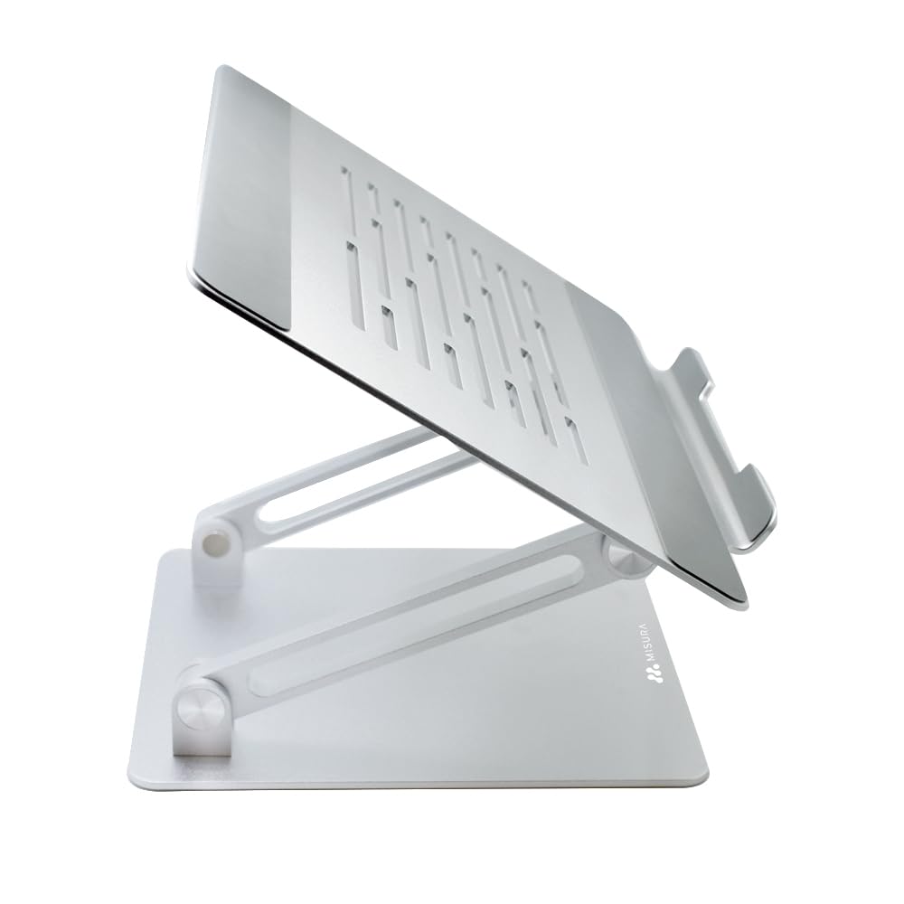MISURA | Soporte Ergonómico para Portátiles, Altura e Inclinacion Ajustable, Aluminio y Silicona | ME09