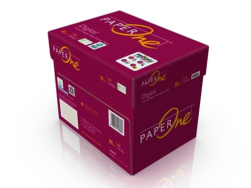 April PaperOne Digital 80GSM A4 2500 Sheets (500 Sheets x 5 Packs) High Whiteness Copy Paper 0.004 inch (0.11 mm) Thickness Full Color Support Carbon Neutral Certified