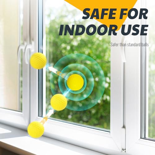 JAYA 24 Pack Foam Golf Practice Balls, Realistic Feel and Limited Flight, Soft for Indoor or Outdoor Training, Yellow - Image 3