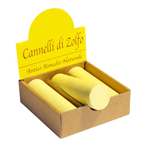 Soplete de azufre. Paquete pequeño de 3 unidades. Antiguo remedio alternativo para aliviar dolores musculares, contusiones, dolores de cuello, hombros y brazos.