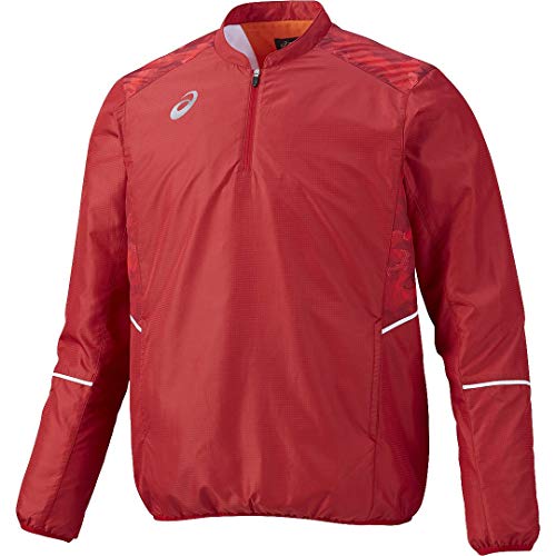 アシックス(asics) 野球 長袖 Vジャン ゴールドステージ バックウオームシステム BAV025 レッド L