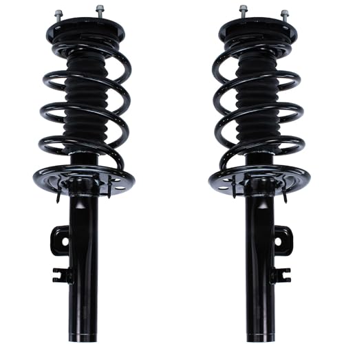 Image of Detroit Axle - Struts Shocks for 2009-2012 Ford Flex 2010 2011, 2 Front Struts & Coil Springs Assembly, 2 Rear Shock Absorbers Replacement