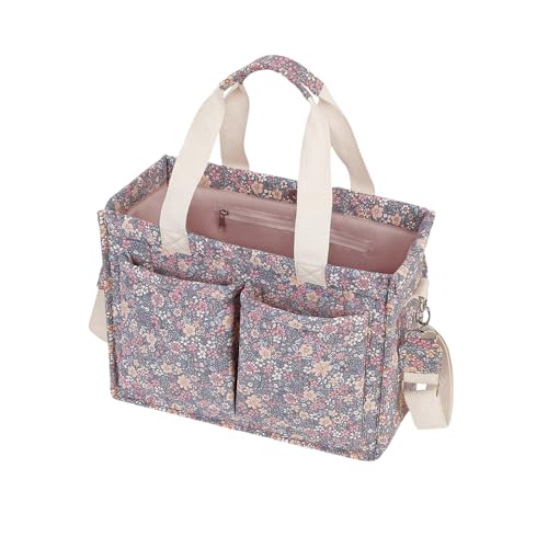 Bolsa de pañales para bebé con compartimentos organizadores y correa ajustable para viajar