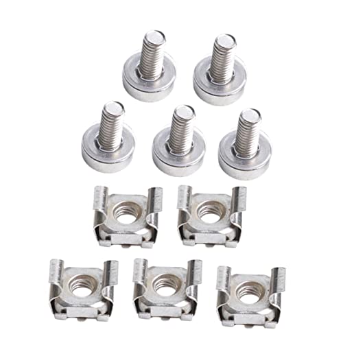 CIYODO Conjunto de 2 prateleiras de ferro para servir, armários, montagem MX e porca de rack/parafus