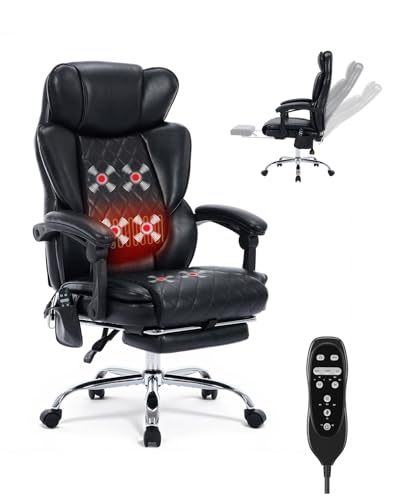Massage Chair with Footrest and Wider Upholstered Seat, Ergonomic...