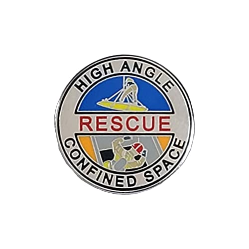 confined space rope rescue - High Angle Confined Space Rescue Lapel Pin Firefighter Fire Team Rope Tactical - A 178