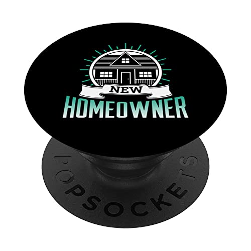 New Homeowner Landlord Home House PopSockets Swappable PopGrip, Black