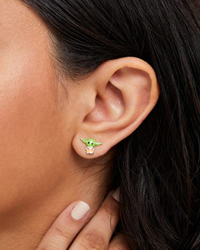 Disney Star Wars Jewelry, Grogu Stud Earrings and Dangles, Sterling Silver2