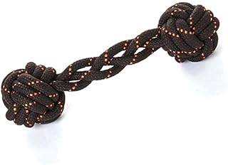 P.L.A.Y. Cute Outdoor Dog Toys - Scout & About Barbell Rope Chew Toy, Great for Puppies & Small, Medium, Large Dogs - Machine Washable, Ultra-Durable, Good for Agility Training, Tugging, Fetch (Small)