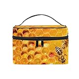✿Materiales de alta calidad: la bolsa de cosméticos está hecha de tejido de sarga resistente al desgaste, con un asa en la parte superior, que es cómoda, conveniente y fácil de llevar.