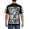 LOKLNEYK Men's Vintage System Black of A T-Shirts Down Logo T Shirts SO*AD Crew Neck Short Sleeve Casual Tshirts Merch Clothes Tops for Men Big Boy Fans Gifts #2