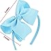 MEEDEE Baby Blue Grosgrain Ribbon Headbands - Fashion Big Bow Hair Accessories for Toddlers, Kids, Teens Dress Decoration, Makeup, Cosplay, Party