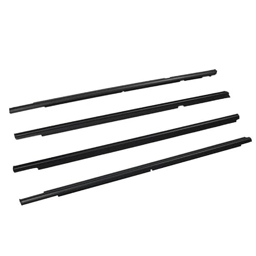 Car Weather Stripping For Mitsubishi For Lancer 2.0L .4L 2008-2017 Door Weatherstrip Seal 5727A005 5727A006 4Pcs Car Window Rubber Trim(Black)