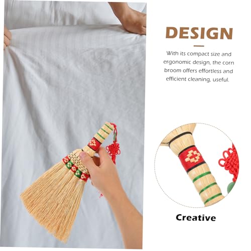 BESTYASH Handgefertigter Maisbesen mit Kurzem Griff Robuster Desktop Reinigungsbesen für Zuhause zum Staubwischen von Möbeln Autos und Reinigungswerkzeug – Bild 4