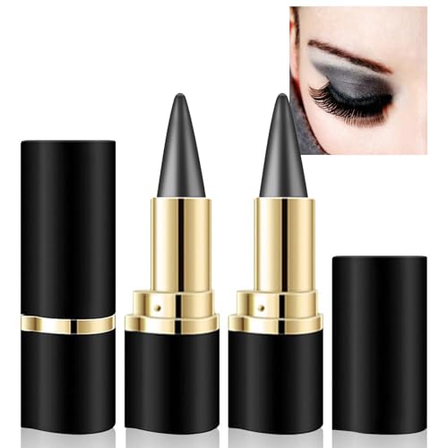 GmwyCzV 2 Piezas Delineador de Ojos Mate de Secado Rápido, Gris Eyeliner de Larga Duración, Sensitive Fine Liner a Prueba, Lápiz Delineador de Ojos de Gel Crear un Maquillaje de Ojos Perfecto
