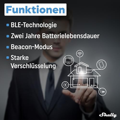 Shelly BLU RC Button 4, Bluetooth-Fernbedienung mit Magnethalterung, Szenenaktivierung, Einfache Steuerung, Multiklick-Aktionsauslöser… – Ansicht 4