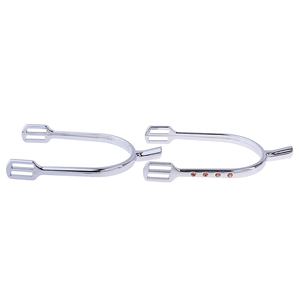 Espuelas de equitación de aleación de Zinc para Mujer, 2 Unidades (Color: Dorado)