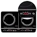 Navaris Placa de inducción portátil - Vitrocerámica 2 Fuegos eléctrica 3500W -...