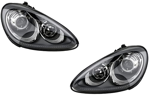 Johns, Juego de faros para Porsche Cayenne (92 A) faros H7/H7 juego izquierdo y derecho, 06/2010 con LWR